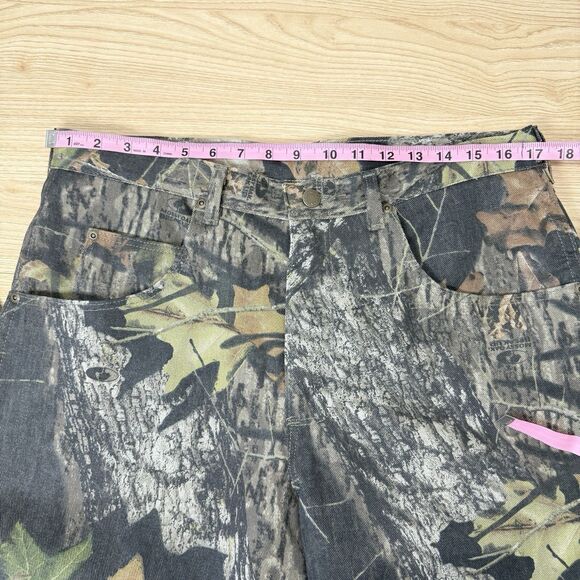 Wrangler Mossy Oak Breakup Camo Jeans Men 34x30 Double Knee Hunting Fishing Camp - Picture 7 of 10